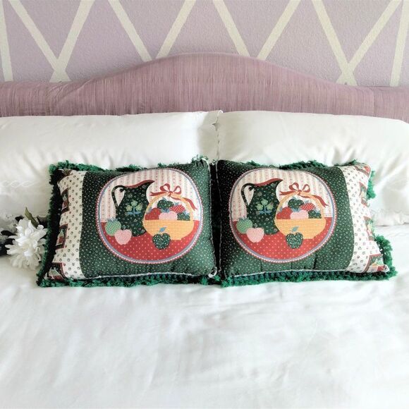 Cozy Country Chic PAIR 18 x 14 Accent Throw Pillows NEW - Picture 10 of 10